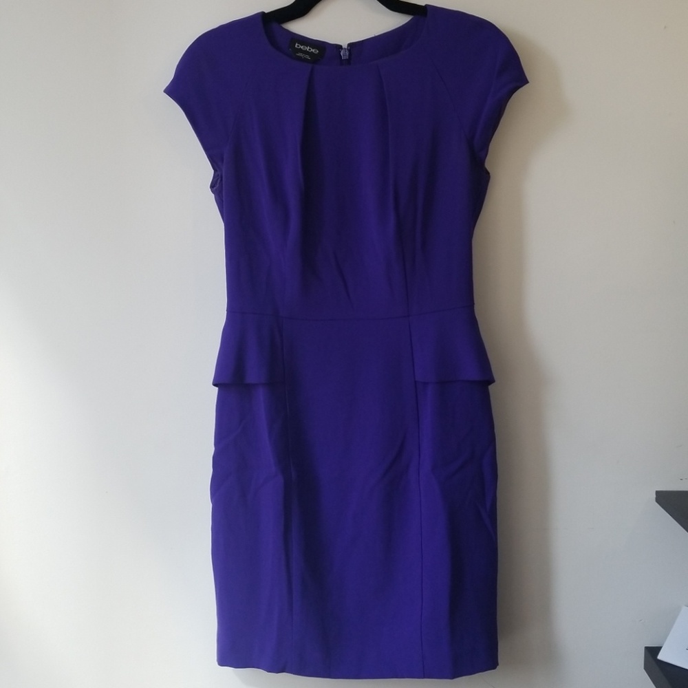 Bebe Purple Peplum dress